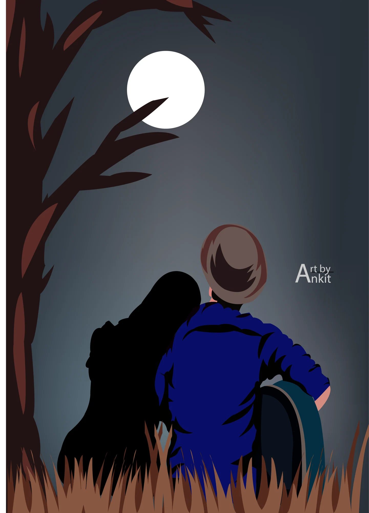 Moonlit Bench