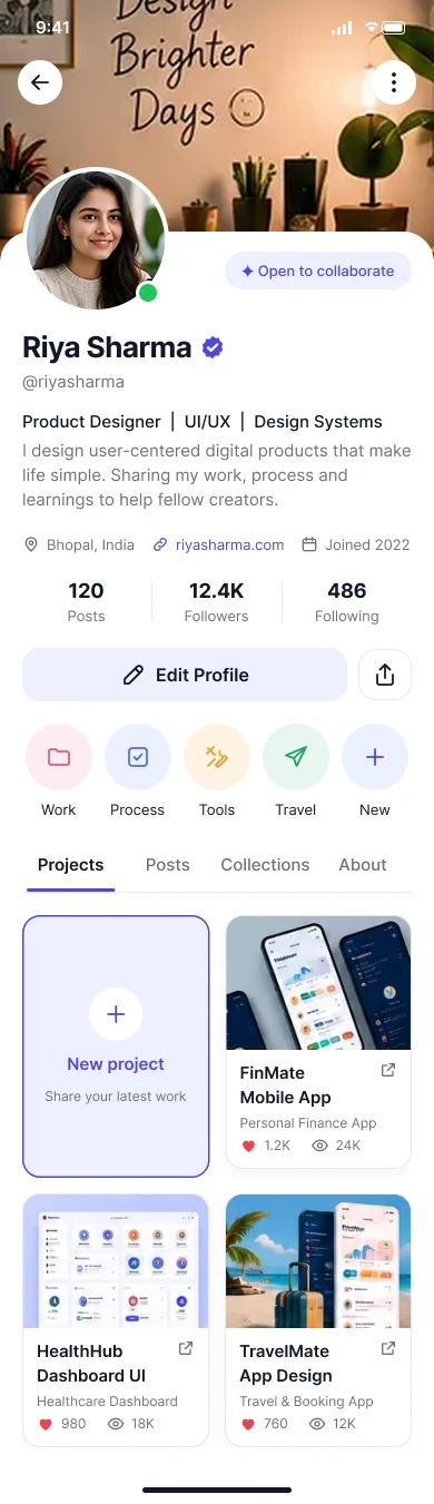 User Profile: Own profile