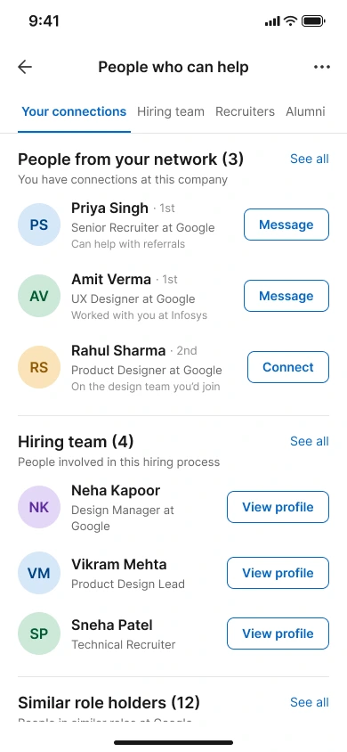 People who can help screen