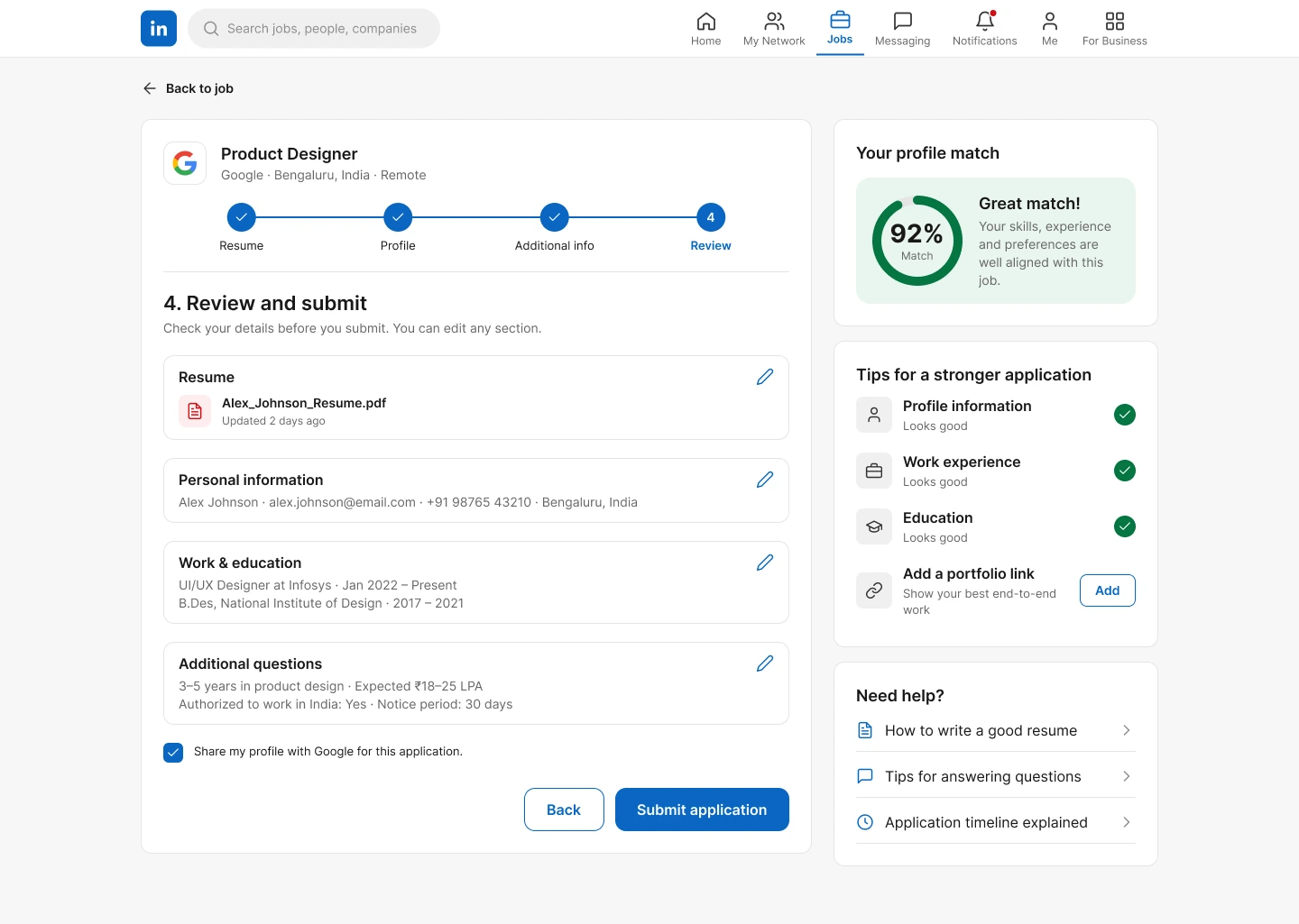 Apply · Review screen