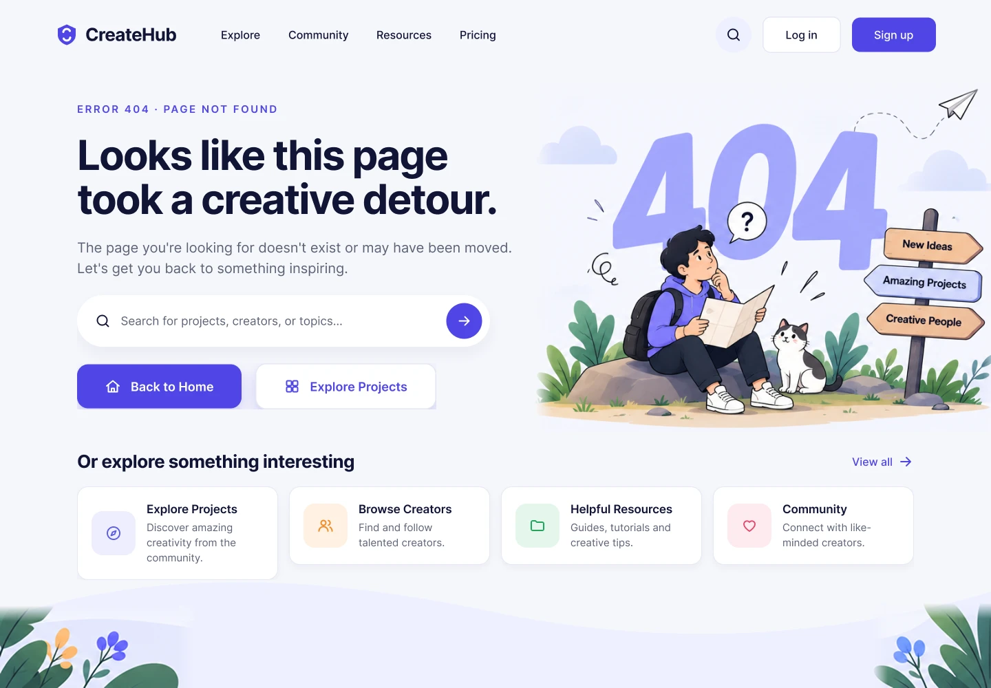 404 Page: 404 page on desktop