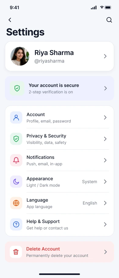Settings: Settings